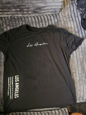 Los Angeles Script Tee - Black Women's Casual Top